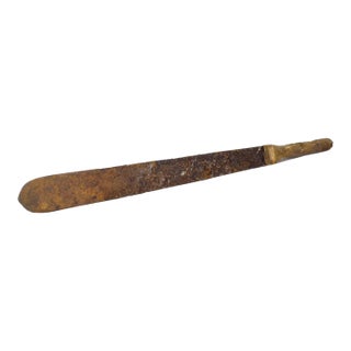 Early 20th Century Asante Iron Sword with Wood Handle Ghana For Sale