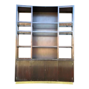 Edward Wormley for Dunbar Display Wall Unit Shelving Glass Brass