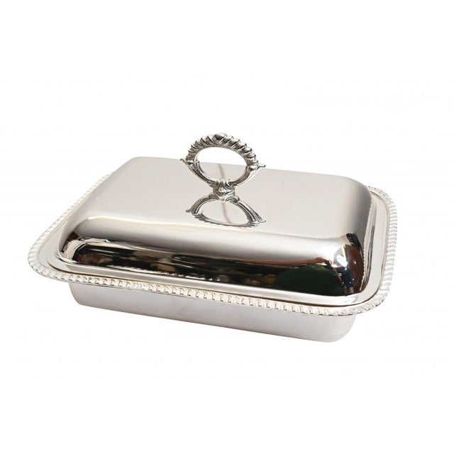 Art Deco Bain Marie Plated Lazy Susan Silver Plate Food Server For Sale - Image 4 of 12