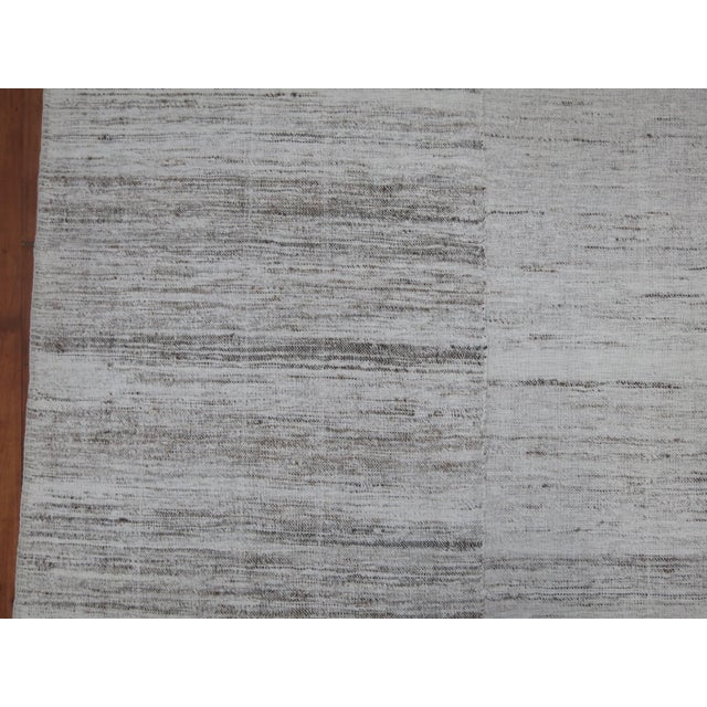 2010s Early 21st Century Cotton Kilim Flat-Weave Carpet - 7'2" x 10'9" For Sale - Image 5 of 6