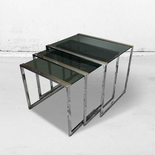 Regency Style Nesting Tables, 1970s, Set of 3 For Sale - Image 6 of 11