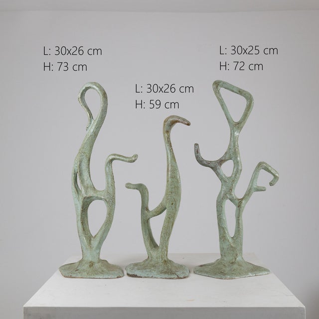 Papier Mâché Sculptures, Set of 3 For Sale - Image 4 of 9