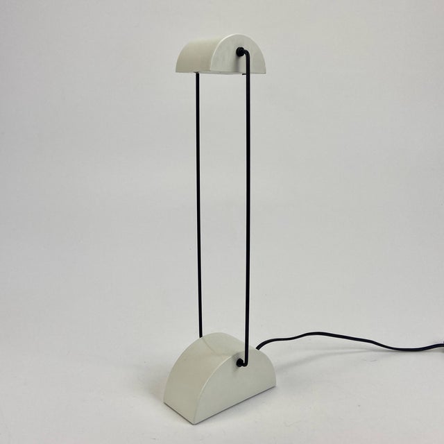 Postmodern Vintage White Bilumen Laser Halogen Desk Lamp, Italy, 1980s For Sale - Image 3 of 5