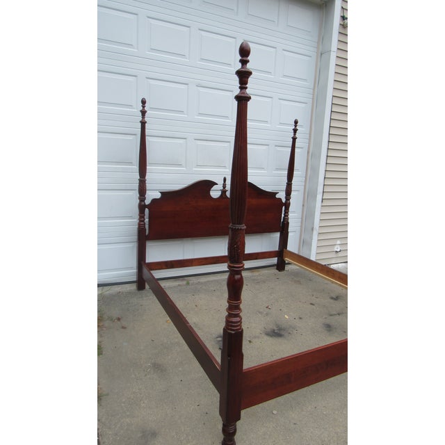 1980s Pennsylvania House Pa House Cherry King Size Poster Bed Designer For Sale - Image 11 of 11