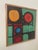 Framed Mid Century Geometric 1960s Abstract Painting on Board For Sale - Image 4 of 4
