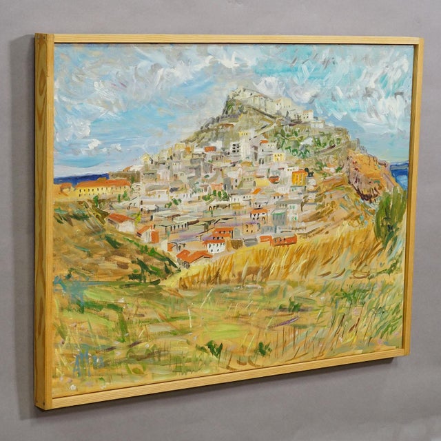 Impressionist Castelsardo, Sardinia, 1978 – Oil Painting by Alexander Michael For Sale - Image 3 of 6