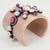 Emilio Pucci Emilio Pucci Italy Extra-Wide Pale Pink Resin Jeweled Cuff Bracelet For Sale - Image 4 of 11