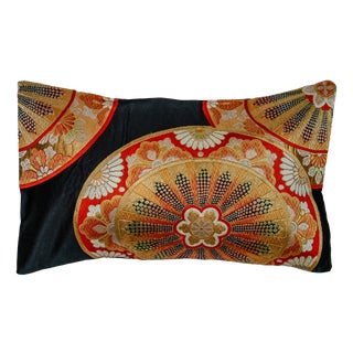 Japanese Ceremonial Silk Lumbar Cushion by Renaras For Sale