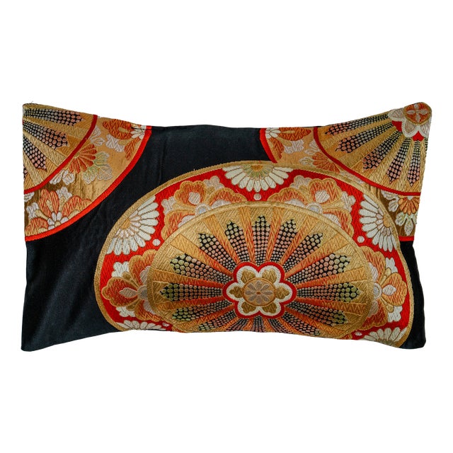 Japanese Ceremonial Silk Lumbar Cushion by Renaras For Sale