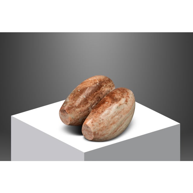 Organic Modern "Void Leading to Breath" Sculpture in Solid Pink Alabaster With Solid Aluminum Base Attributed to Mark Leblanc for Leblanc Studios For Sale - Image 10 of 12