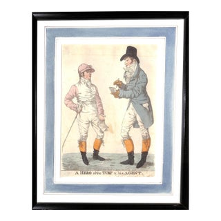 Early 19th Century A Hero of the Turf & His Agent Print For Sale