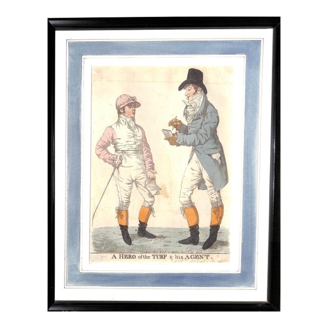 Early 19th Century A Hero of the Turf & His Agent Print For Sale