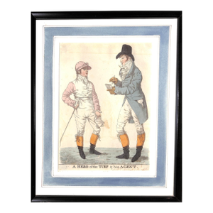 Early 19th Century A Hero of the Turf & His Agent Print