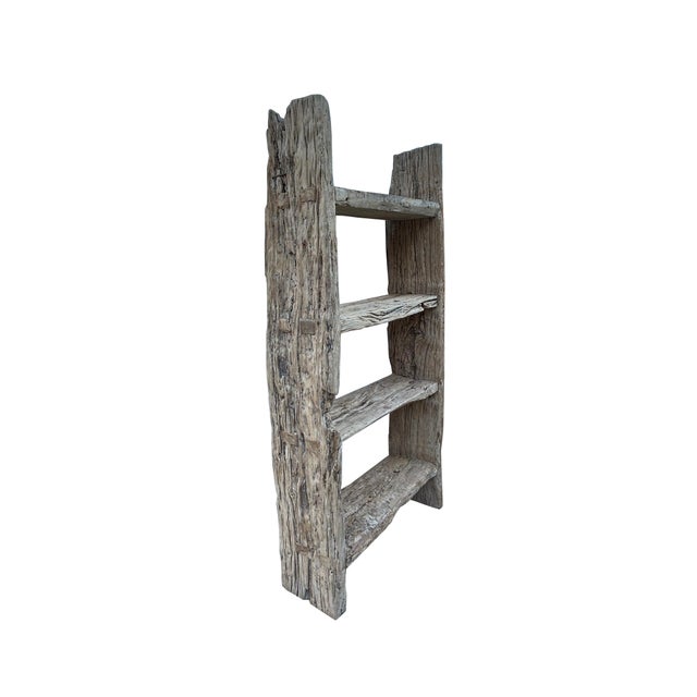 Rustic Reclaimed Wood Display Cabinet Bookshelf Room Divider | Chairish