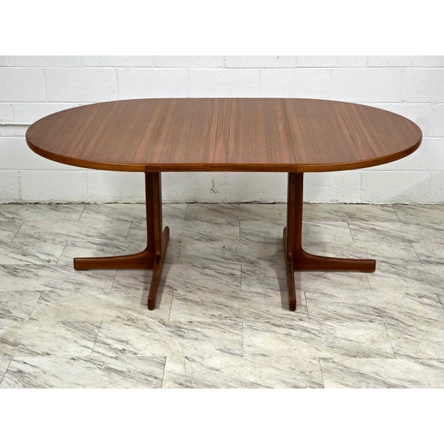 1950s Teak Trestle Base Dining Table by Karl Erik Ekselius For Sale In Richmond - Image 6 of 10