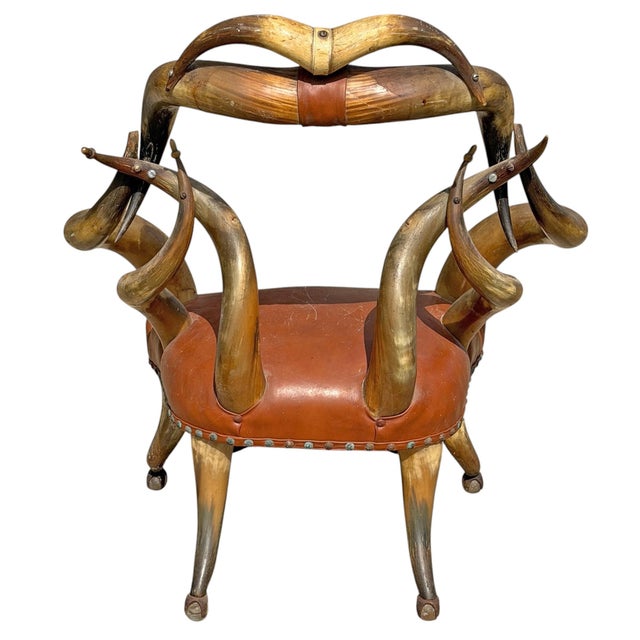 19th Century Longhorn Hearth Chair Attributed to Wenzel Friedrich For Sale In Chicago - Image 6 of 12