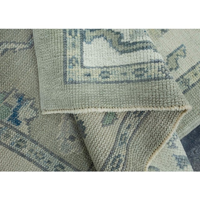 Gray Turkish Oushak Rug 4' x 7'5" #18088 For Sale - Image 8 of 8