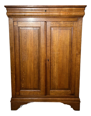 Antique Oak Cabinet with Hidden Drawer