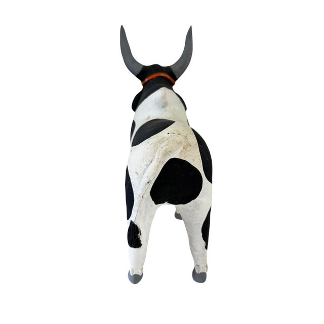 Original Rare Vintage Brazilian Folk Art Ceramic of a Bull 10.5" H For Sale - Image 4 of 6