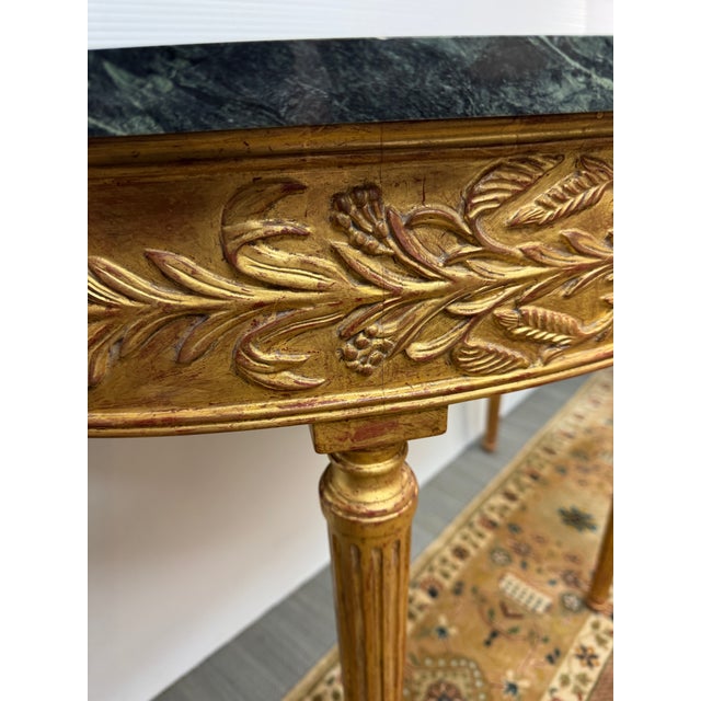 Burton Ching Giltwood Console Table With Marble Top For Sale In San Francisco - Image 6 of 12