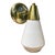 Mid-Century Modern Brass and Frosted Brass Wall Mount Sconce For Sale