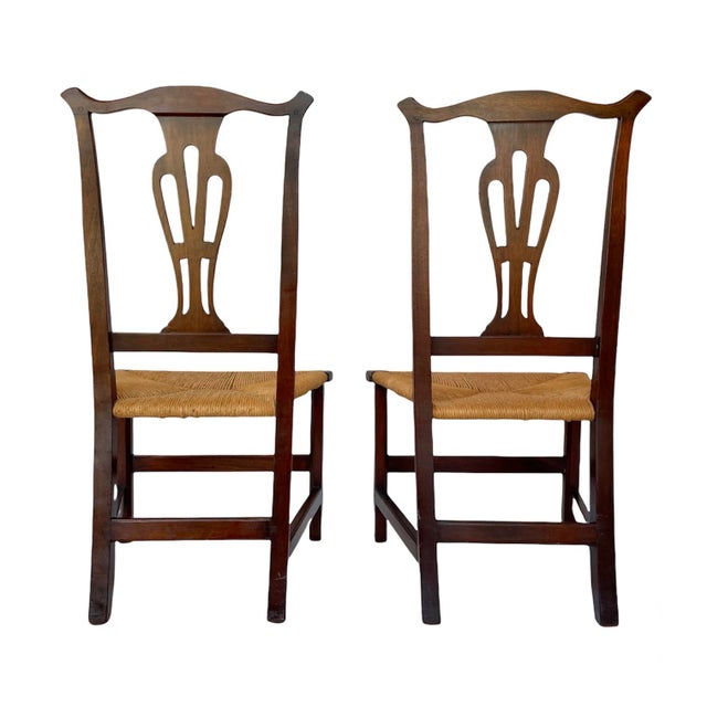 Chippendale Late 18th Century Country Chippendale Side Chairs - a Pair For Sale - Image 3 of 9