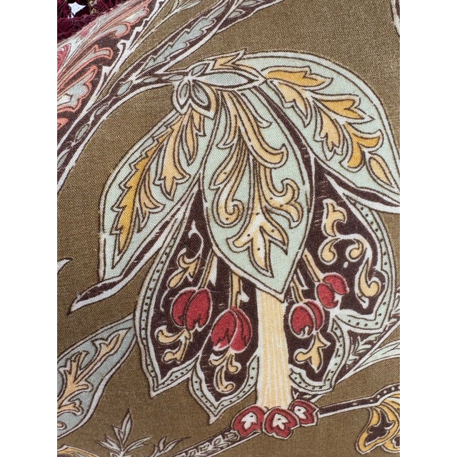 Handsome Lee Joffa Tasseled Cotton Print Lumbar Pillows/Pair For Sale - Image 9 of 10
