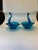 Viking Glass Company Vintage Swan Bowls Blue Glass- Set of 2 For Sale - Image 4 of 9