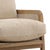 Coastal Contemporary Sand Chenille & Cane Arm Chair For Sale In Los Angeles - Image 6 of 7