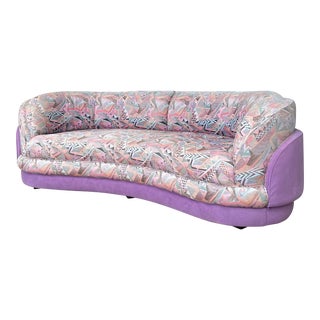 Kagan for Preview Style Curved Sofa Multi Dimensional Modern 80’s For Sale