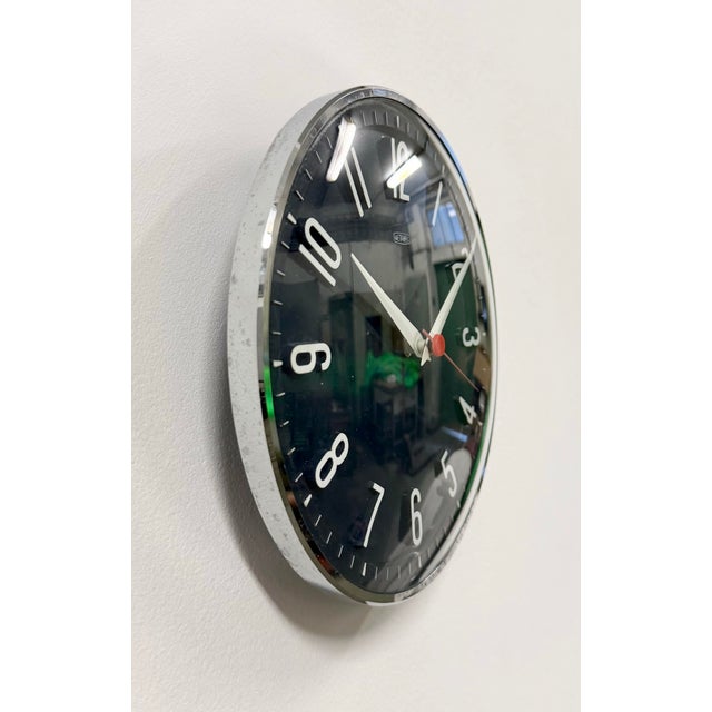 1970s Vintage Dark Blue Wall Clock from Metamec, 1970s For Sale - Image 5 of 18