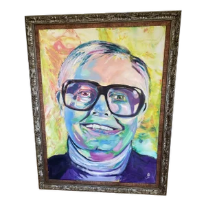 Large Statement Painting of Underground Hollywood Legend Oaky Miller Aka Chuck Harris