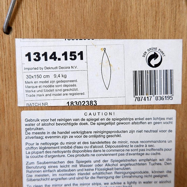 Vintage Oval Mirror from Deknudt, Belgium For Sale - Image 9 of 13