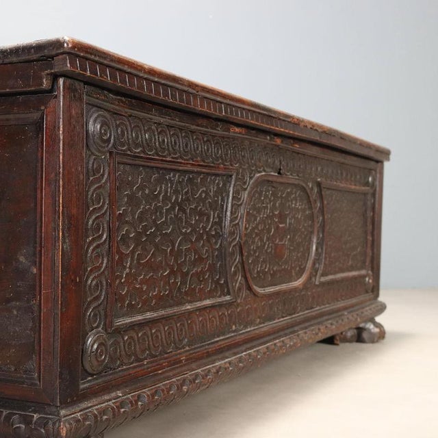 Antique Italian Walnut Chest, 1700s For Sale - Image 6 of 15