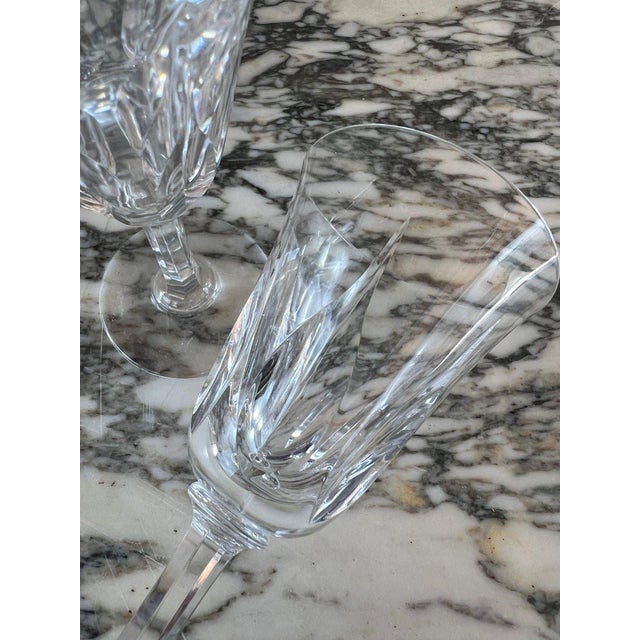 20th Century Crystal Glassware Service with Cerdagne Pattern from Saint Louis, Set of 12 For Sale - Image 8 of 10