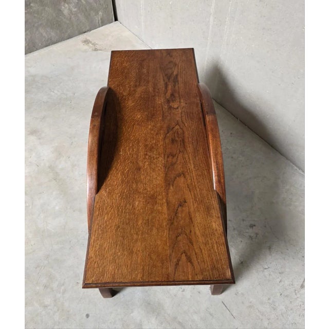 1930s French Art Deco Coffee Table in Oak, 1930s For Sale - Image 5 of 8