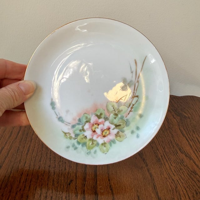 Set of 2 Antique Uno Favorite Bavaria Floral Plate For Sale In Atlanta - Image 6 of 10