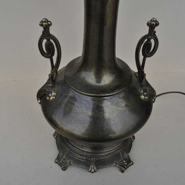 Frederick Cooper Vintage 1920s Pair of Aged Brass Lamps by Frederick Cooper For Sale - Image 4 of 7