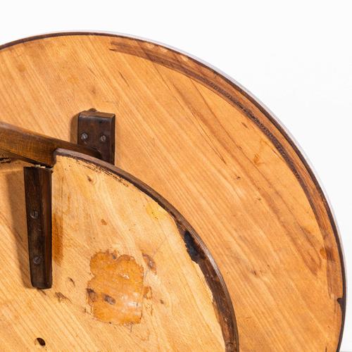 1950s Three-Legged Round Table with Circular Shelf, 1950s For Sale - Image 5 of 7