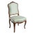 This wonderful Pair Of Early 19Th. C French Louis XV Style hand carved Bergère Chairs with a Green Satin upholstery. ....