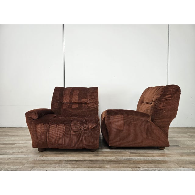 1970s Modular Two-Seat Fabric Sofa, 1970, Set of 2 For Sale - Image 5 of 17