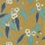 Harlequin Coppice Wallpaper in Navy/Lagoon/Gold - a Sample For Sale