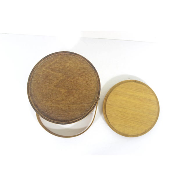 Vintage Painted Wood Biscuit Pail Barrel Bin For Sale - Image 9 of 9