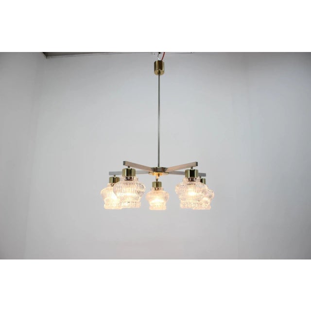 Large Mid-Century Chandelier from Kamenicky Senov, 1970s For Sale - Image 8 of 9