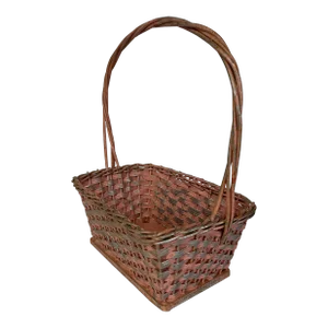 Antique Wicker and Wood Easter Basket