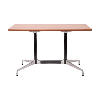 Walnut & Steel Counter Height Table with Rectangular Top on Twin Supports by Charles & Ray Eames for Herman Miller, 1970s For Sale
