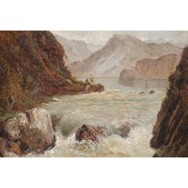 Paint Alfred De Breanski Sr. “A Pole In The Highlands” Realism Seascape Late 19th Century For Sale - Image 7 of 11