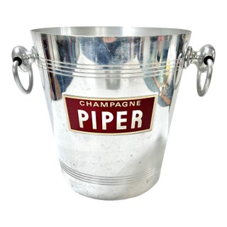 Vintage French Champagne Bucket “Piper” Ice Bucket For Sale