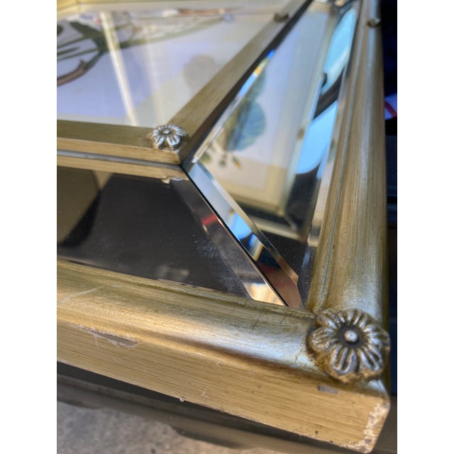 Silver Beveled Mirrored Inset Picture Frame For Sale - Image 8 of 13