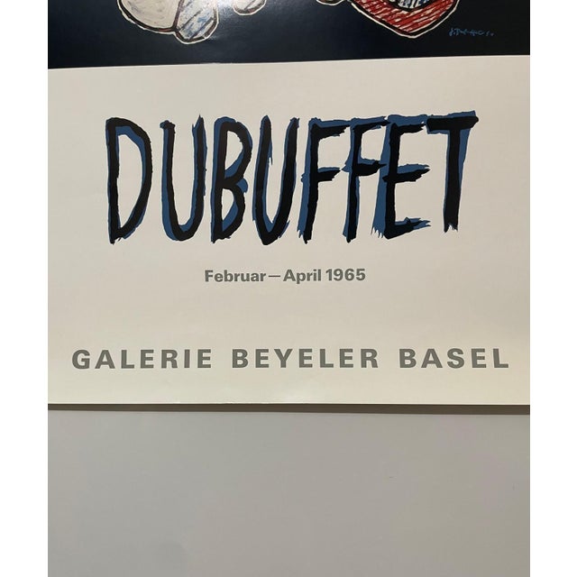 1960s After Jean Dubuffet, Original Vintage Poster Jean Dubuffet Gallery Exhibition Galerie Beyeler Basel For Sale - Image 5 of 5